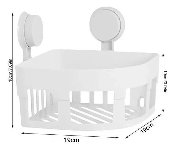 ESQUINERO ORGANIZADOR PARA BAÑO CON REPISA Y VENTOSA DE SUCCION FUERTE - 3
