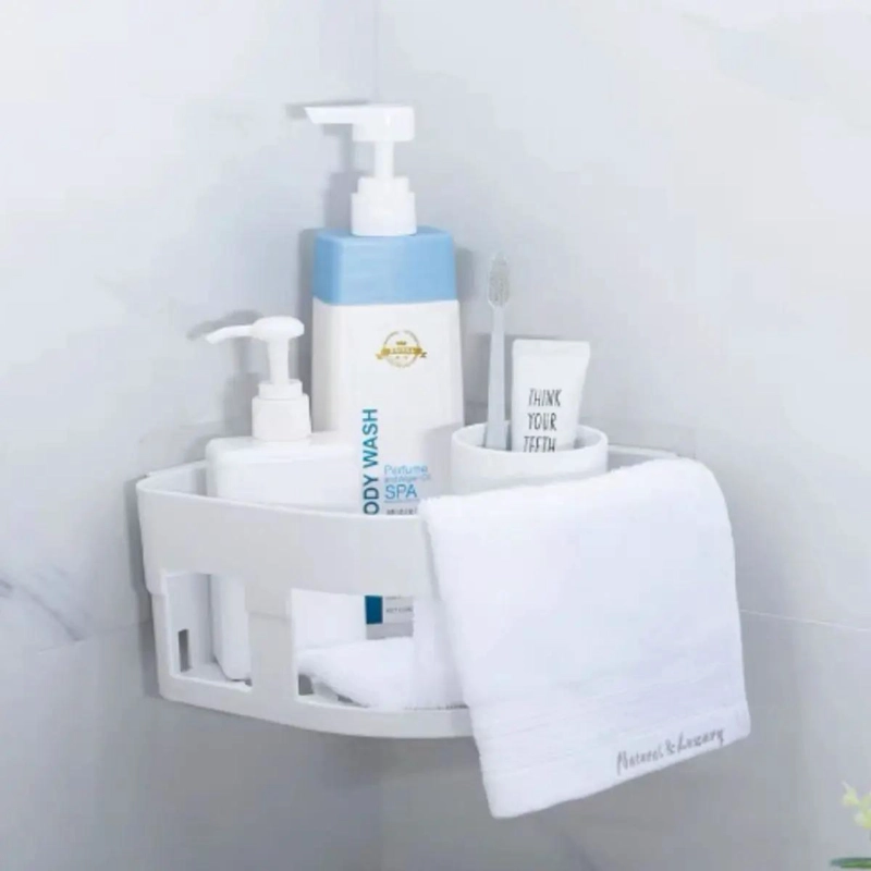 ESQUINERO ORGANIZADOR PARA BAÑO CON REPISA Y VENTOSA DE SUCCION FUERTE - 5