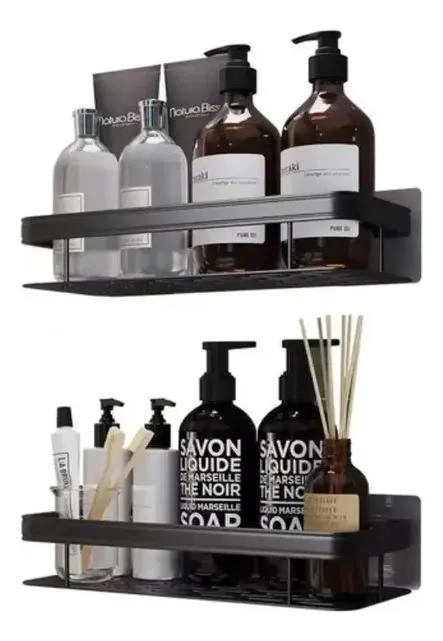 SET DE 2 REPISAS ADHESIVAS PARA ORGANIZAR BAÑO Y DUCHA - 1
