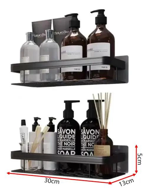 SET DE 2 REPISAS ADHESIVAS PARA ORGANIZAR BAÑO Y DUCHA - 2
