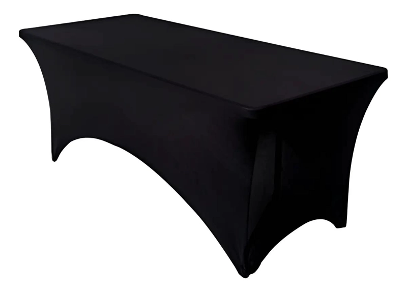 FUNDA PARA MANTEL RECTANGULAR DE SPANDEX NEGRO 180X75 CM HIPOALERGE NICA - 4