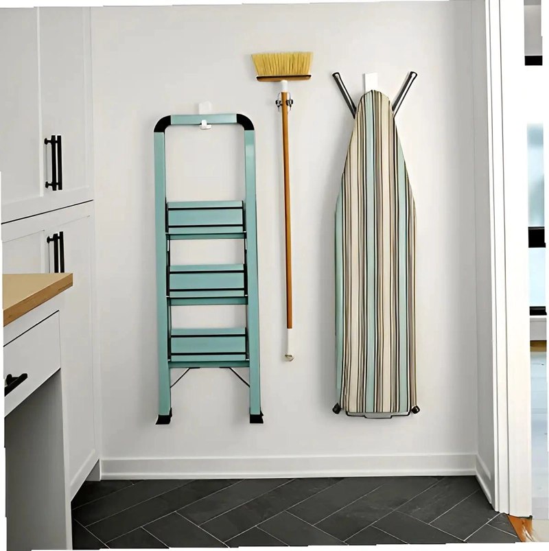 GANCHO DE PARED MINIMALISTA BLANCO MATE CON SOPORTE DE 4.5 KG - 1
