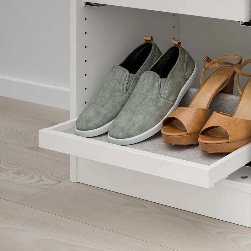 ORGANIZADOR DE ZAPATOS EN FIELTRO GRIS PARA CLOSET 50X35 CM - 3