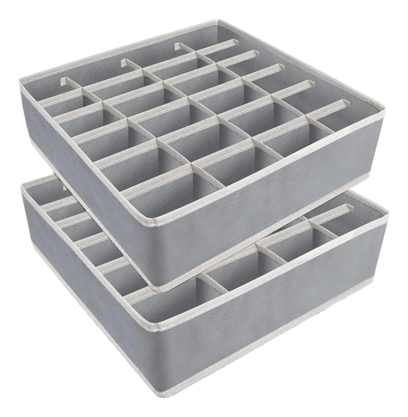 ORGANIZADOR PLEGABLE PARA CAJONES CON 24 CELDAS PARA CALCETINES - 1