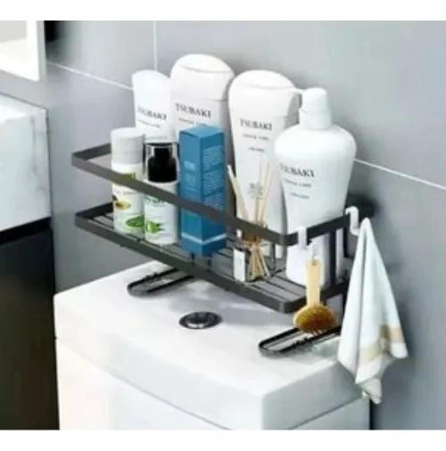 SET DE 2 ESTANTES METALICOS PARA BAÑO CON DISEÑO ORGANIZADOR - 3