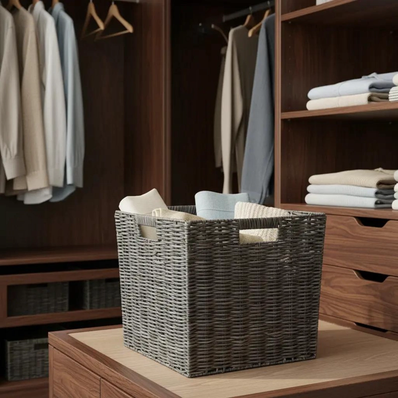 CAJA ORGANIZADORA PLEGABLE PARA ROPA CON MEDIDAS 30X32X29 CM - 1