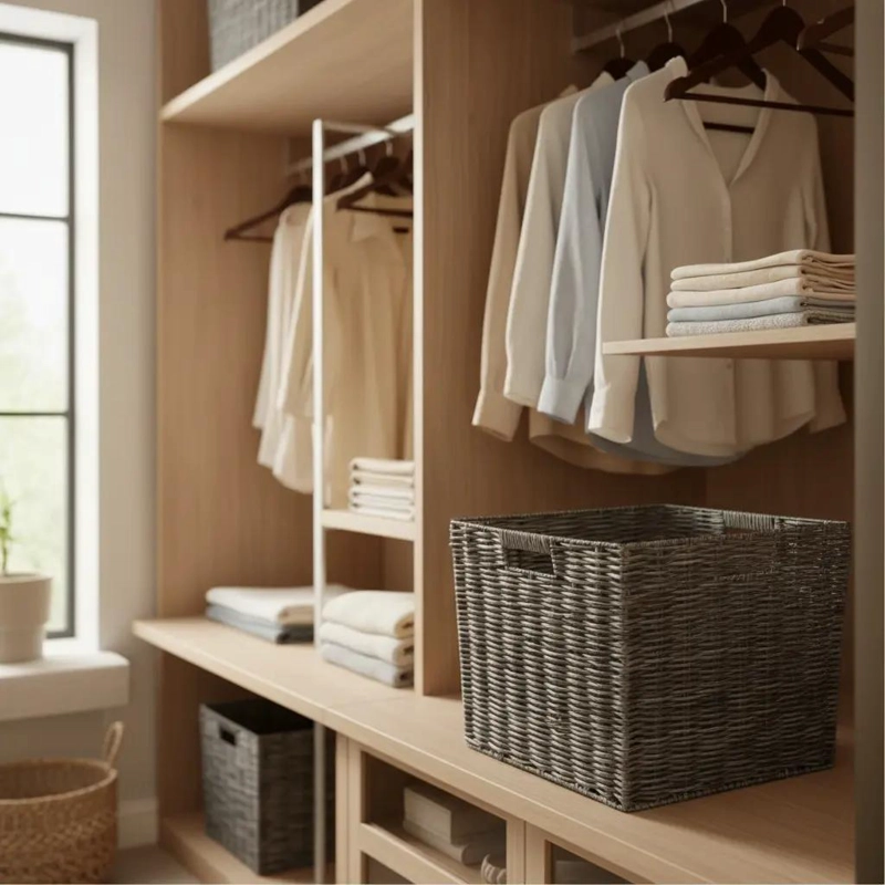 CAJA ORGANIZADORA PLEGABLE PARA ROPA CON MEDIDAS 30X32X29 CM - 2