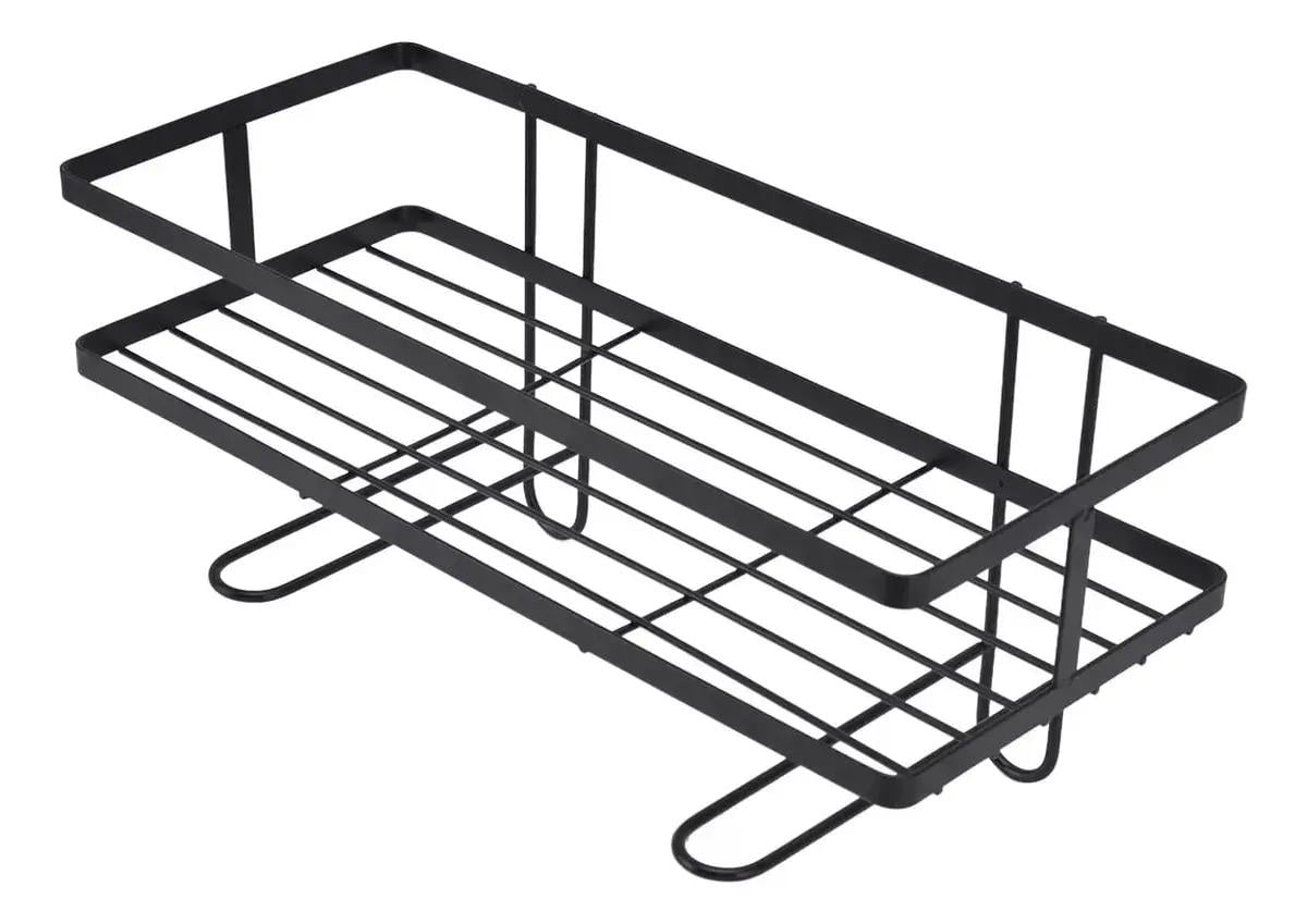 ESTANTE METALICO ORGANIZADOR PARA BAÑO CON REPISA PARA INODORO - 3