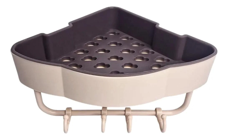 ORGANIZADOR ESQUINERO DE PLASTICO PARA DUCHA Y COCINA CON 3 NIVELES - 1