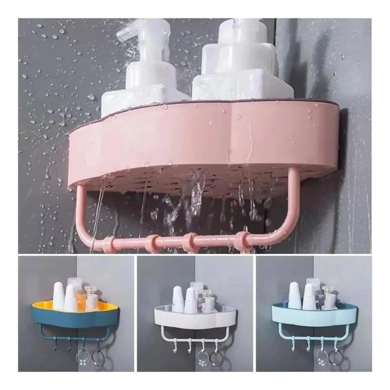 ORGANIZADOR ESQUINERO DE PLASTICO PARA DUCHA Y COCINA CON 3 NIVELES - 4