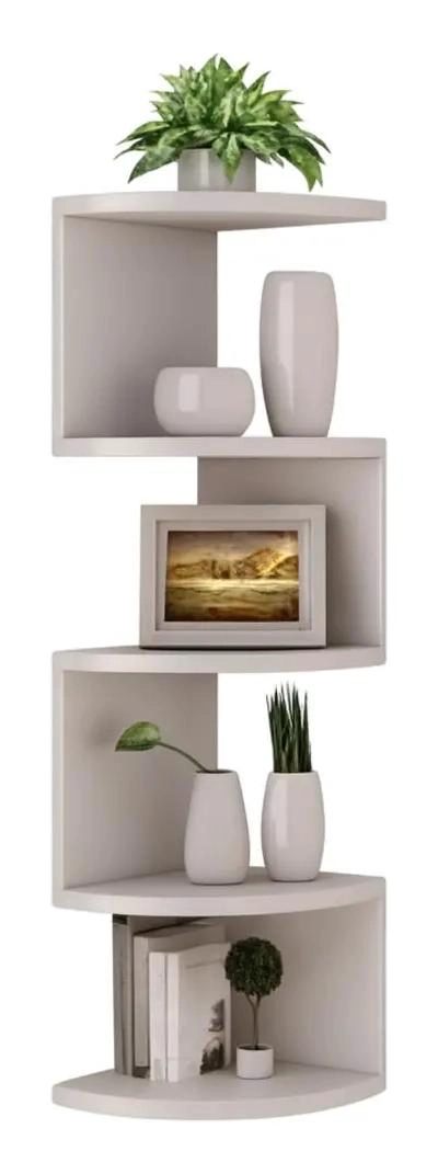 REPISA ESQUINERA DECORATIVA MINIMALISTA DE 5 NIVELES PARA PARED - 1