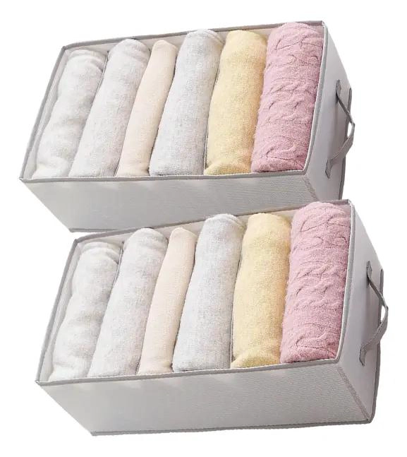 ORGANIZADOR PARA ROPA DE ARMARIO CON CAPACIDAD PARA JEANS EN COLOR GRIS - 1