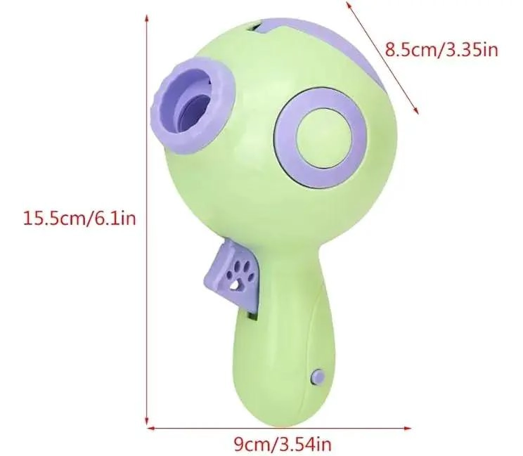 JUGUETE INTERACTIVO CON DISPENSADOR DE ALIMENTOS Y LASER PARA MASCOTAS - 4