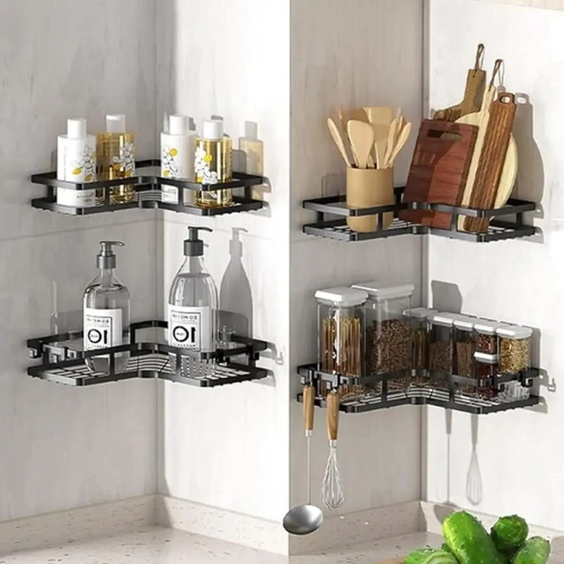 ORGANIZADOR ESQUINERO PARA DUCHA CON REPISA Y ESTANTE PARA BAÑO - 4