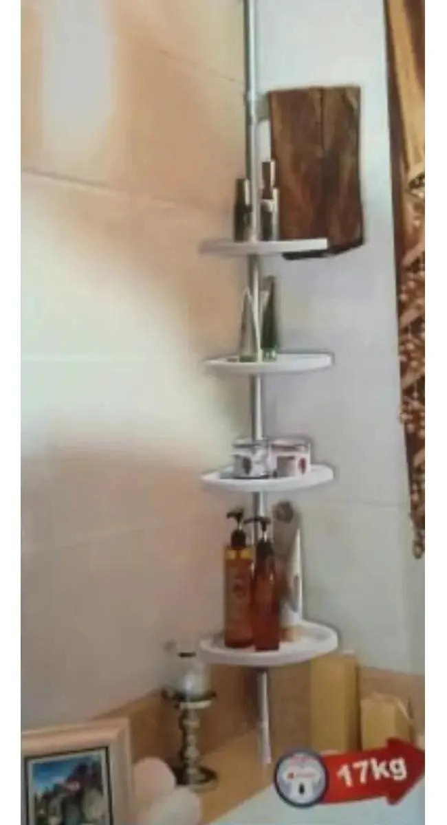 ORGANIZADOR ESQUINERO PARA DUCHA CON 4 PISOS AJUSTABLE Y MULTIUSO - 2