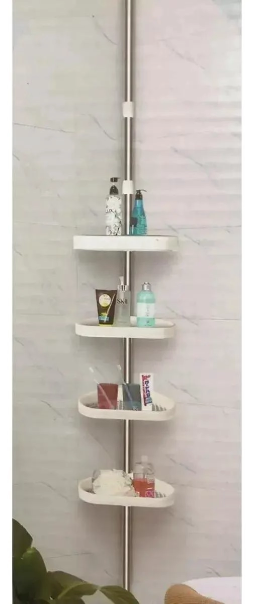 ORGANIZADOR ESQUINERO PARA DUCHA CON 4 PISOS AJUSTABLE Y MULTIUSO - 3