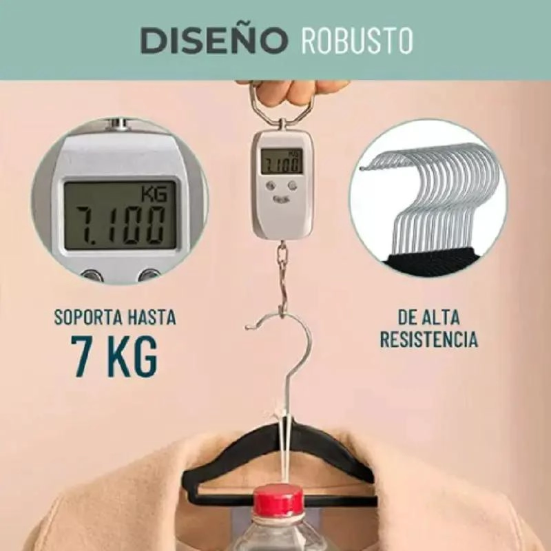 SET DE 30 COLGADORES DE ROPA DE TERCIOPELO ANTIDESLIZANTE - 4