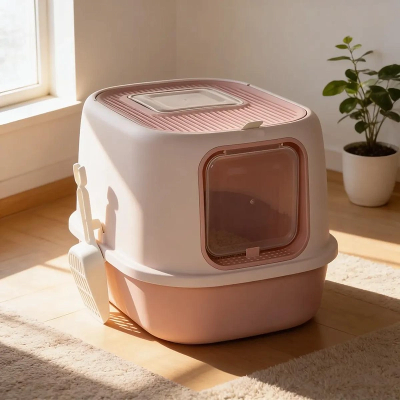 ARENERO CERRADO PARA GATOS CON SISTEMA SANITARIO Y DISEÑO HIGIE NICO - 3