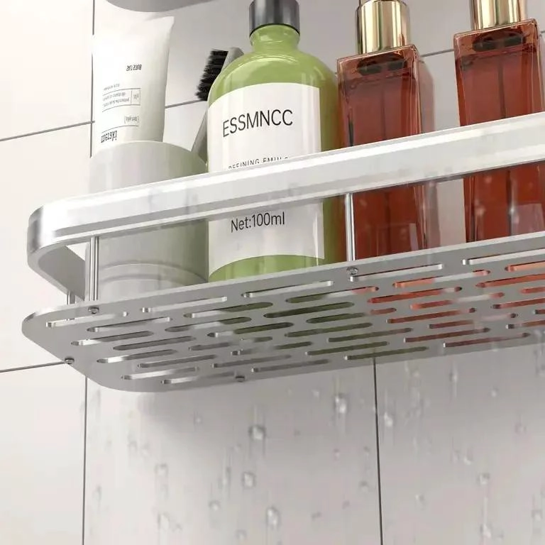 SET DE 2 REPISAS ADHESIVAS PARA ORGANIZAR BAÑO Y DUCHA - 4