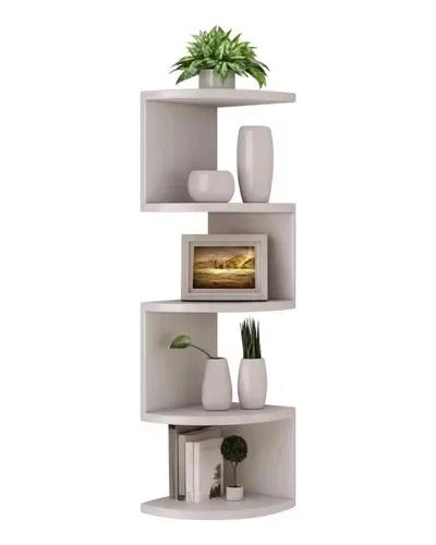 REPISA ESQUINERA DECORATIVA MINIMALISTA DE 5 NIVELES PARA PARED - 3