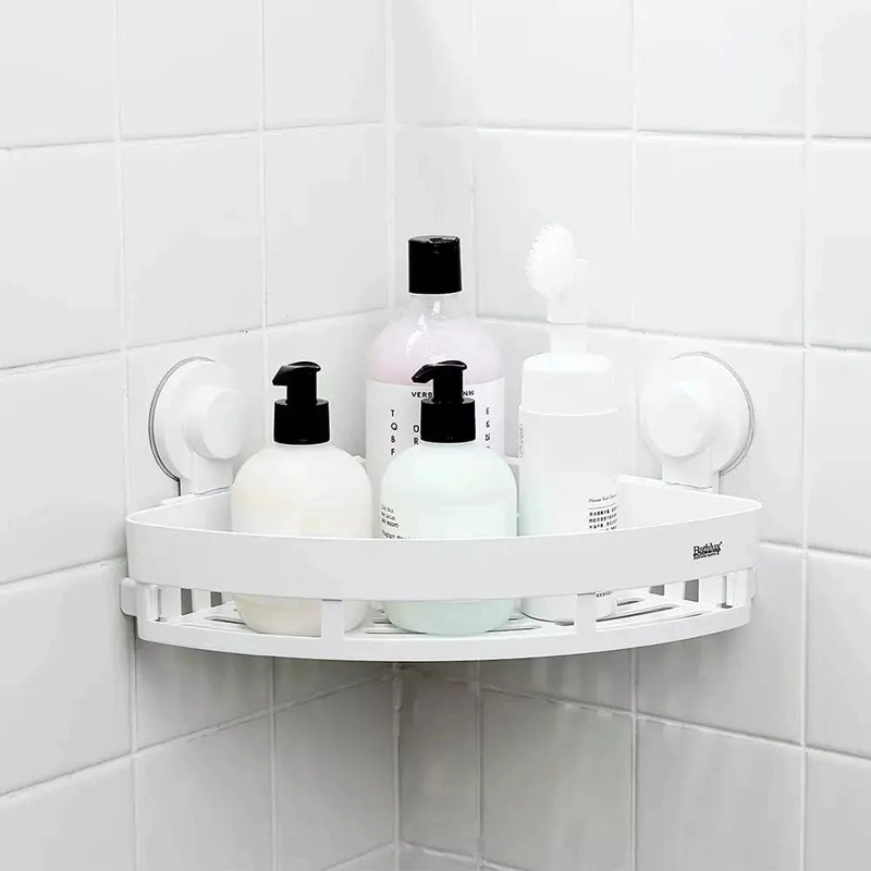 ESQUINERO ORGANIZADOR PARA BAÑO CON VENTOSA FUERTE Y CAPACIDAD 4KG - 4