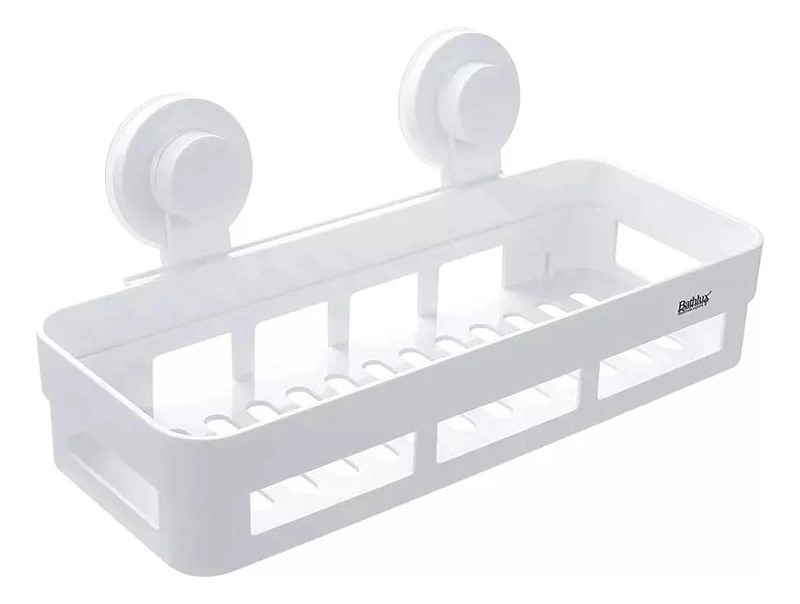 CESTA ORGANIZADORA PARA DUCHA CON VENTOSAS Y ESTANTE MULTIFUNCION - 1