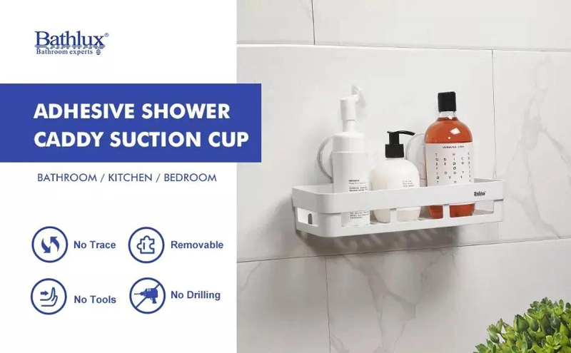 CESTA ORGANIZADORA PARA DUCHA CON VENTOSAS Y ESTANTE MULTIFUNCION - 2