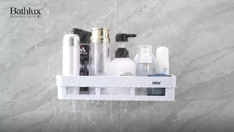CESTA ORGANIZADORA PARA DUCHA CON VENTOSAS Y ESTANTE MULTIFUNCION - 3