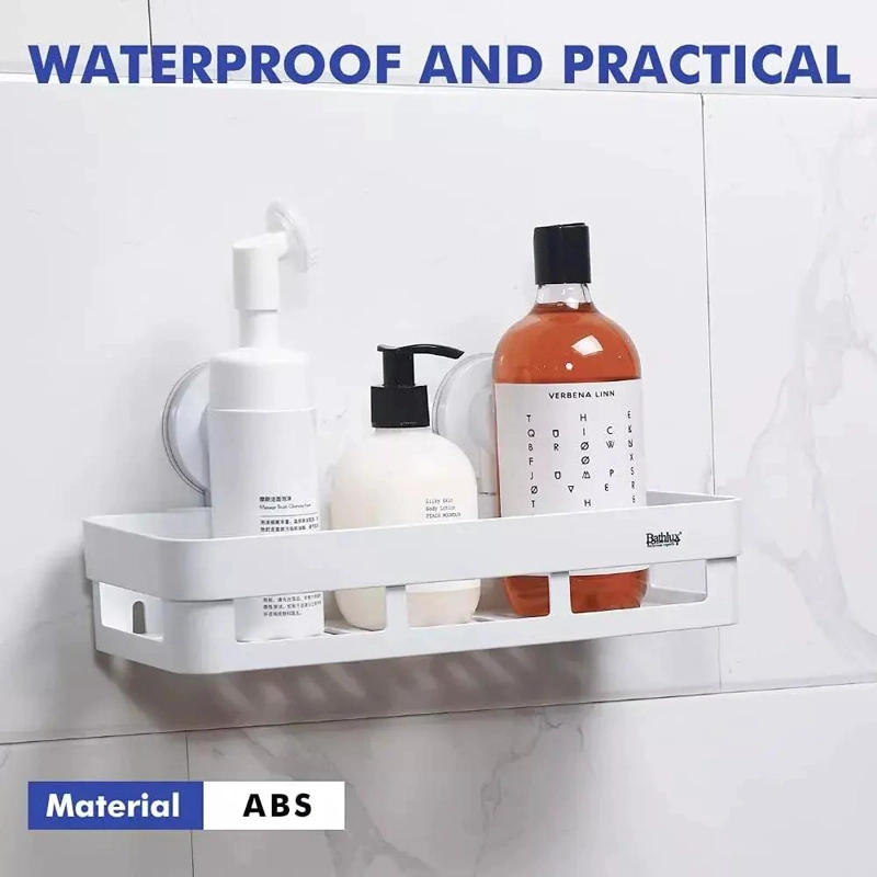 CESTA ORGANIZADORA PARA DUCHA CON VENTOSAS Y ESTANTE MULTIFUNCION - 4