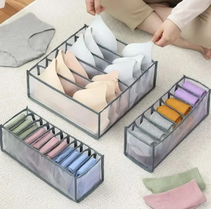 SET ORGANIZADOR PARA ARMARIO CON 3 PIEZAS PARA ROPA INTERIOR - 2