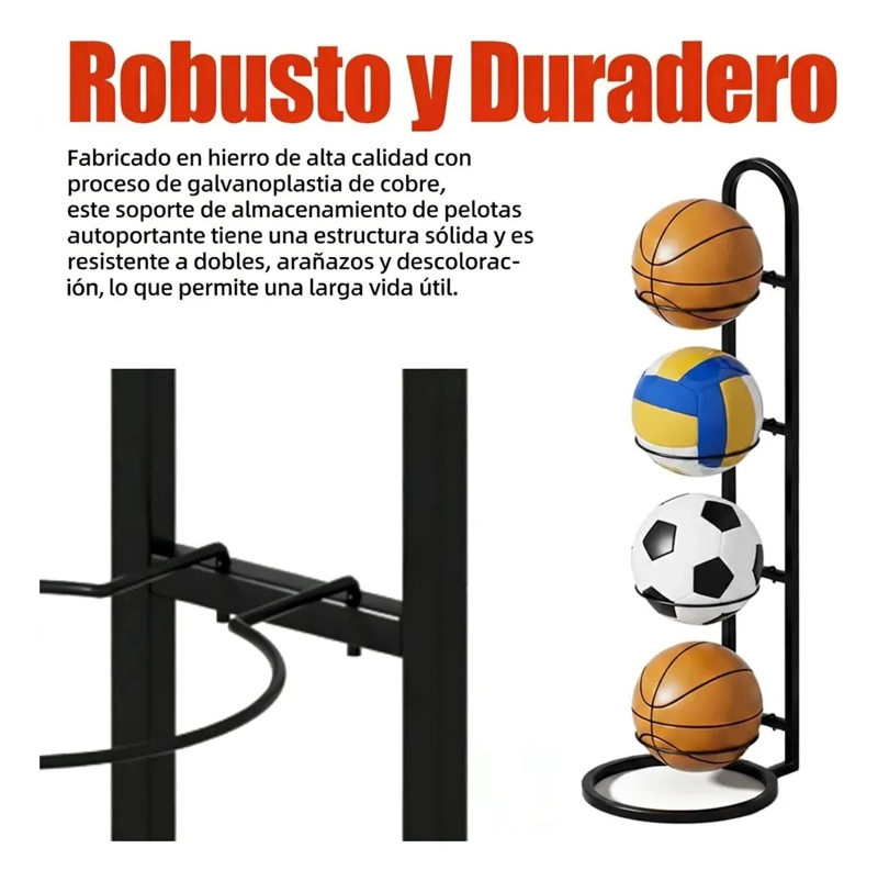 ORGANIZADOR VERTICAL PARA PELOTAS DEPORTIVAS CON BASE ESTABLE Y DISEÑO COMPACTO - 3