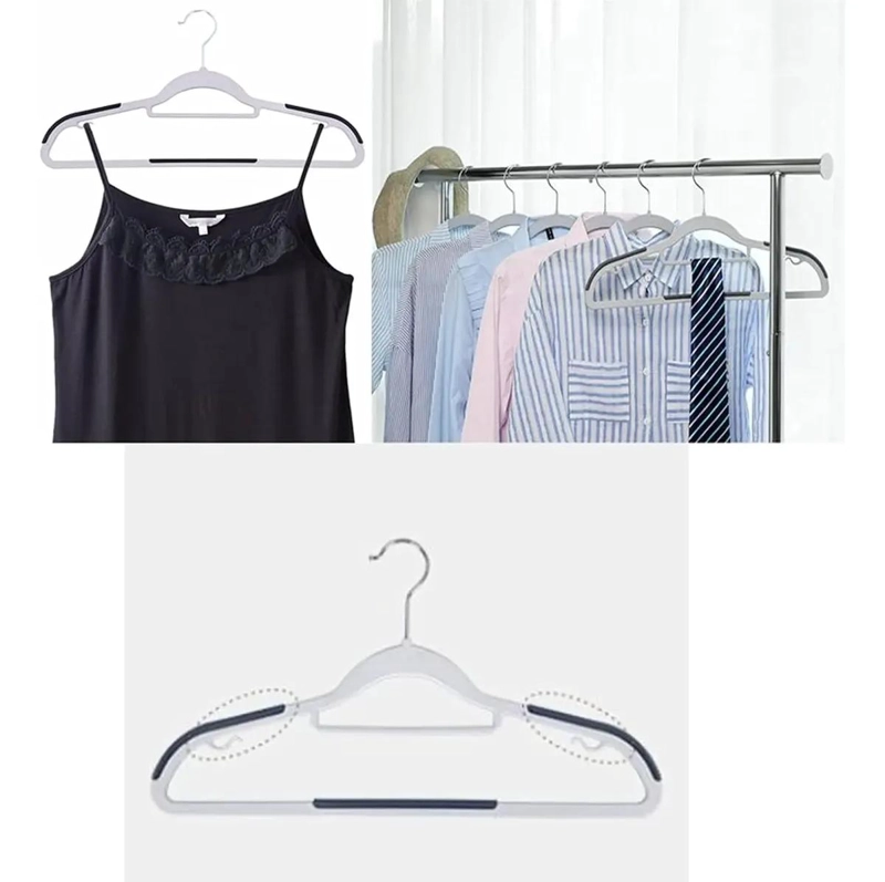 PACK DE 10 PERCHAS ANTIDESLIZANTES PARA ROPA CON GANCHOS - 5