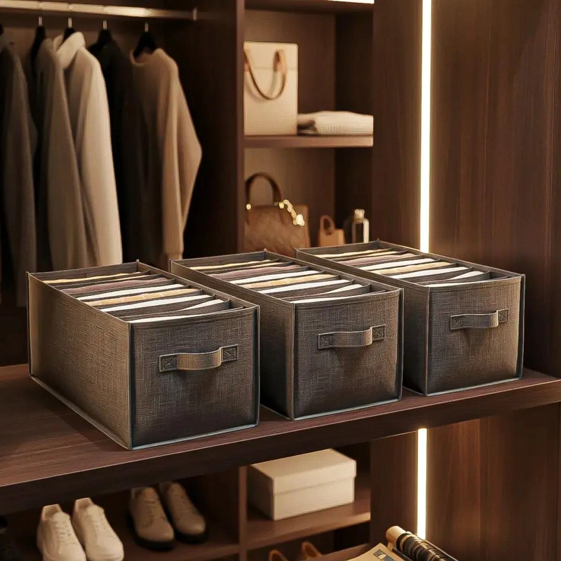 SET DE 3 ORGANIZADORES DE ROPA CON 9 DIVISIONES PARA ROPA INTERIOR - 1