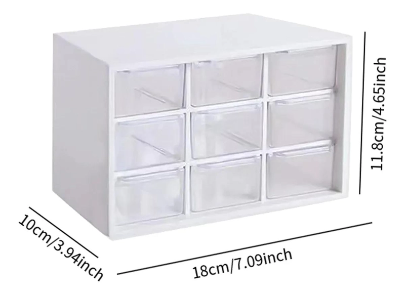 CAJA ORGANIZADORA PARA JOYAS CON 9 CAJONES PARA BISUTERIA - 2
