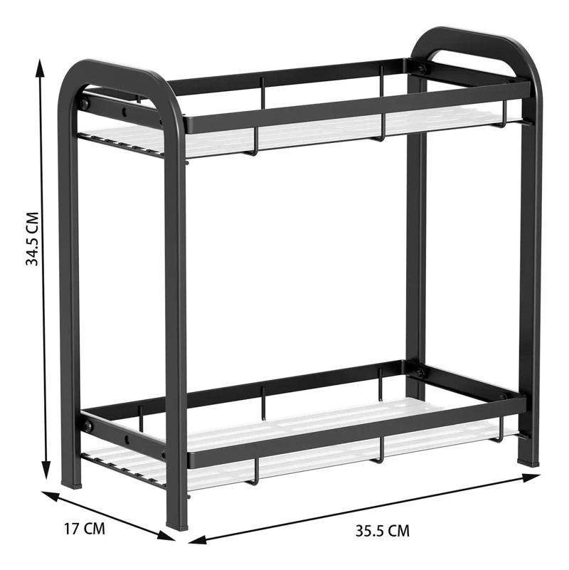 ESTANTE ORGANIZADOR MULTIUSO DE 2 NIVELES PARA COCINA Y BAÑO - 2