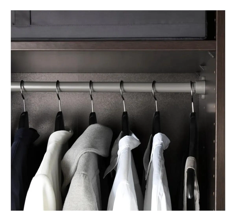 BARRA PARA COLGAR ROPA INTERIOR PARA CLOSET DE 45 CM COLOR BLANCO - 3