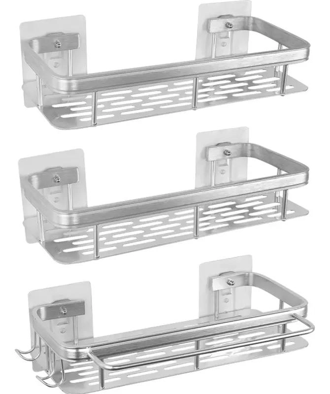 SET DE 3 REPISAS ADHESIVAS PARA ORGANIZAR DUCHA Y BAÑO - 2