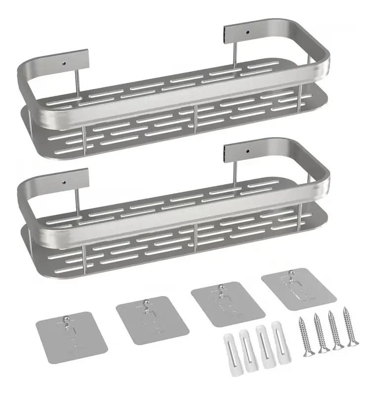 SET DE 2 REPISAS ADHESIVAS PARA ORGANIZAR DUCHA Y BAÑO - 5