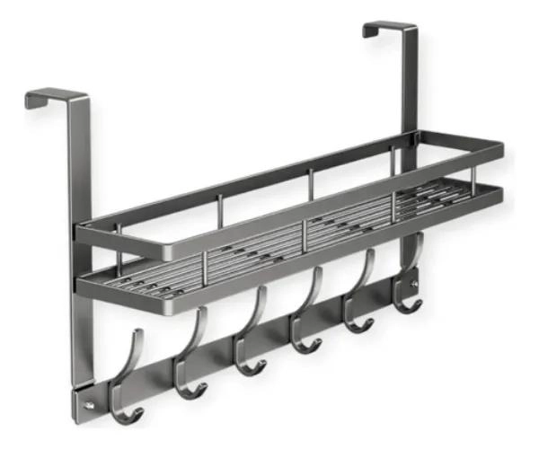 ORGANIZADOR COLGANTE PARA PUERTA CON REPISA Y PERCHERO MULTIUSOS - 1