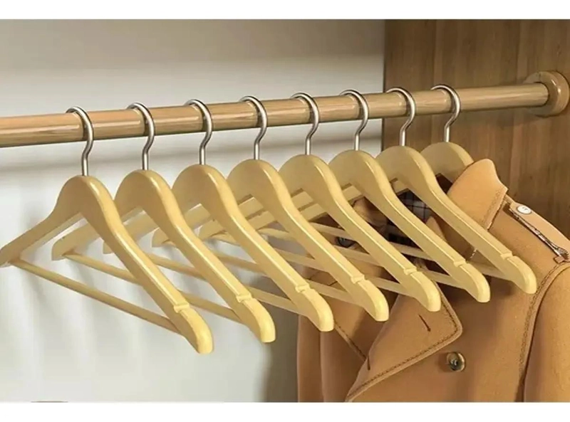 SET DE 21 COLGADORES DE MADERA ANTIDESLIZANTES PARA ROPA - 3