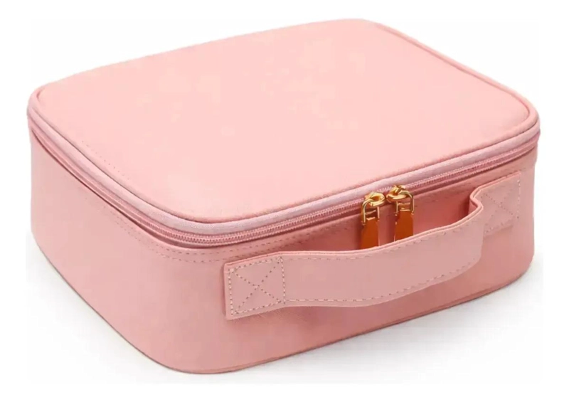 BOLSO ORGANIZADOR PARA MAQUILLAJE CON LUZ LED RECARGABLE Y COMPARTIMENTOS - 3