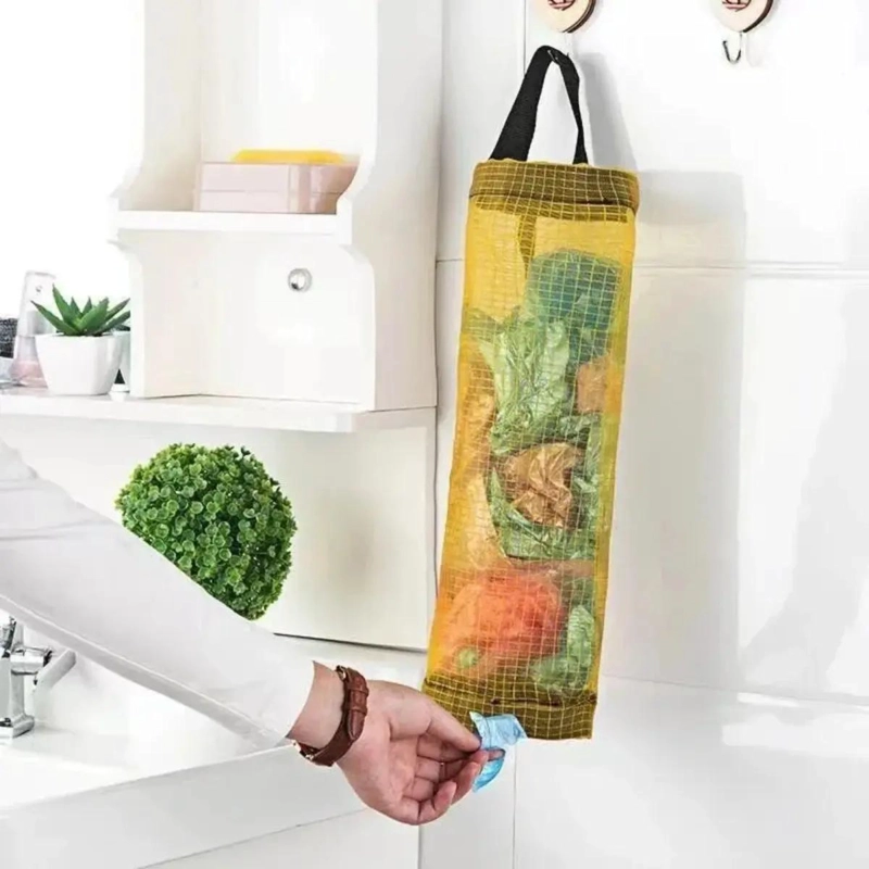ORGANIZADOR DISPENSADOR PRACTICO PARA BOLSAS PLASTICAS DE TELA - 4