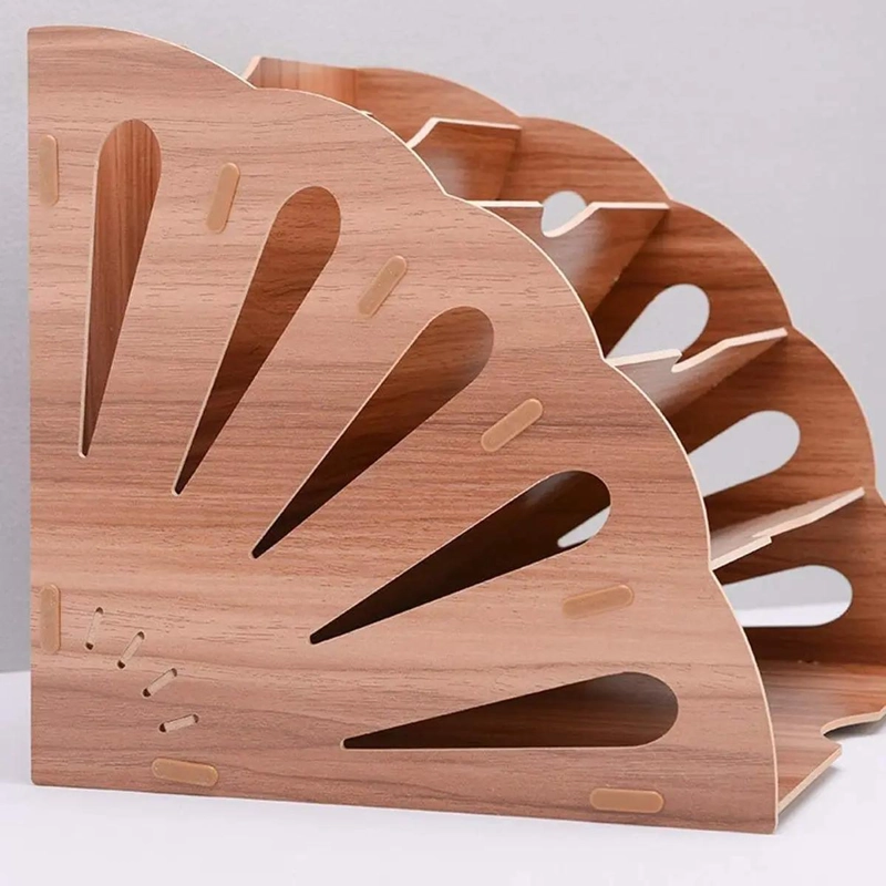 ESTANTE DE MADERA PARA ESCRITORIO CON COMPARTIMENTOS PARA LIBROS Y ARCHIVOS - 4