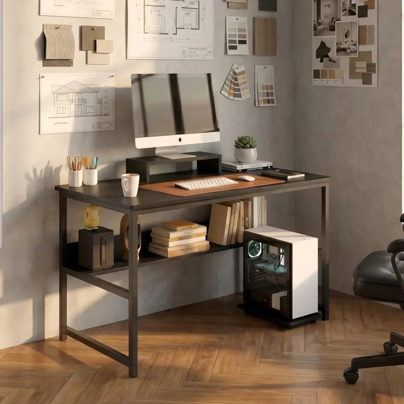 ESCRITORIO CON ELEVADOR PARA MONITOR Y ORGANIZADORES 100X50X72 CM - 1