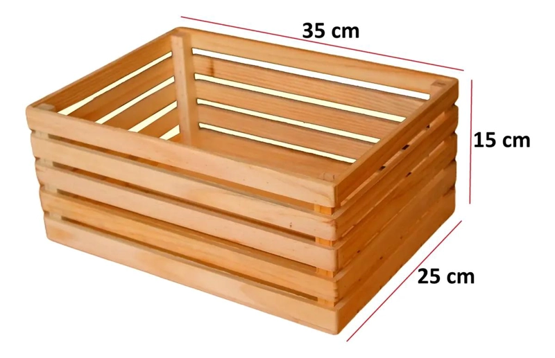 CAJA ORGANIZADORA DE MADERA PARA DECORACION CON CAJON 35X25X15 CM - 2