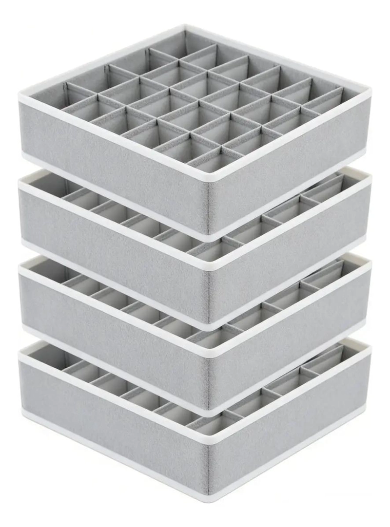 ORGANIZADOR PLEGABLE PARA CAJONES CON 24 CELDAS PARA CALCETINES - 1