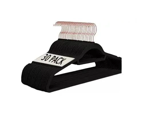 COLGADORES DE TERCIOPELO ANTIDESLIZANTES PARA ROPA 30 UNIDADES - 1