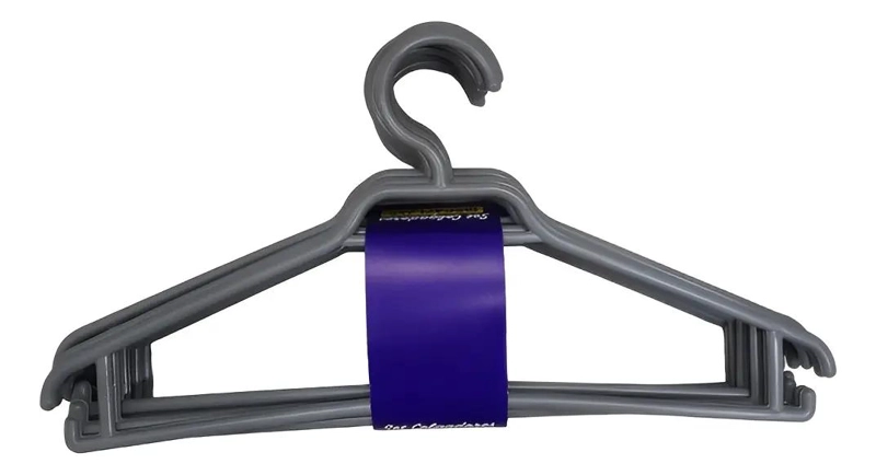 SET DE 50 COLGADORES DE ROPA DE PLASTICO RESISTENTES Y DURADEROS - 1