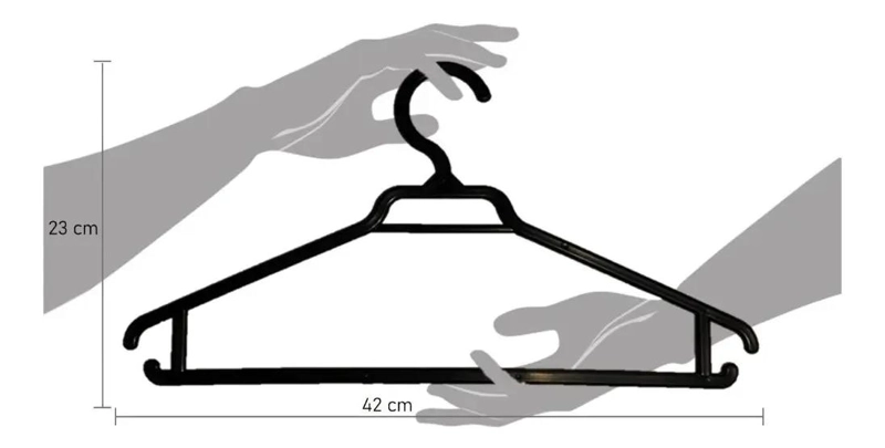 SET DE 50 COLGADORES DE ROPA DE PLASTICO RESISTENTES Y DURADEROS - 2