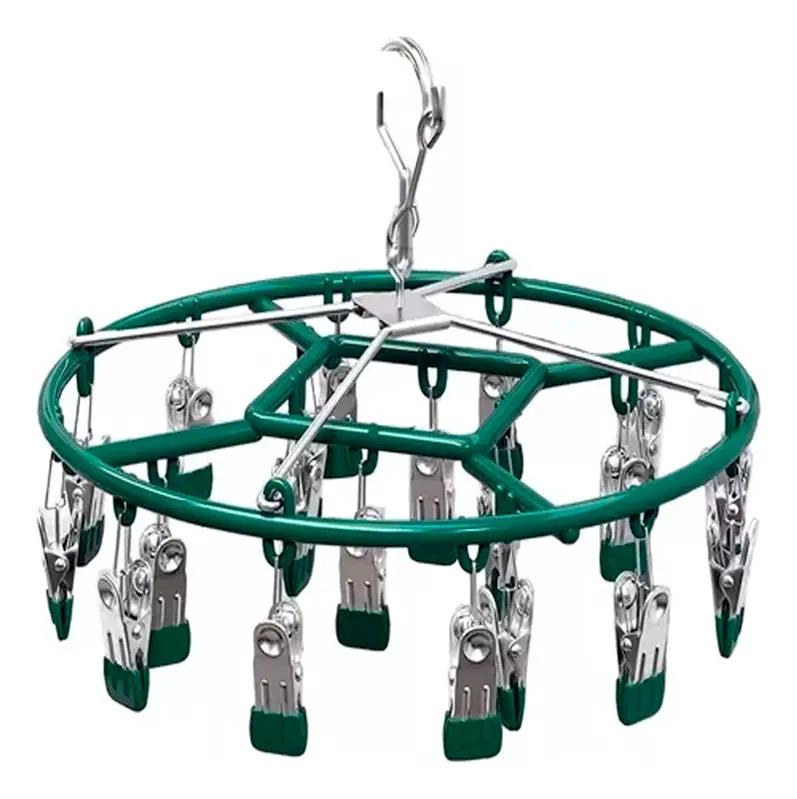 COLGADOR PLEGABLE PARA CALCETINES Y ROPA INTERIOR CON 20 CLIPS RESISTENTES - 1